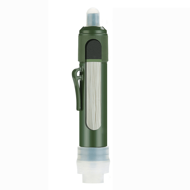 Outdoor Water Filter Straw Portable Filtration System 2-Stage Water Purifier Survival Gear for Camping Hiking Climbing - MRSLM