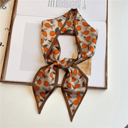 fruit print imitation silk scarf, view 2 - MRSLM