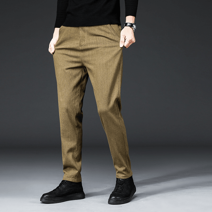 Men'S Slim Straight Autumn and Winter Men'S Casual Pants - MRSLM