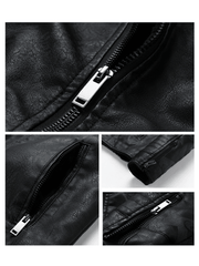 men's plus velvet PU leather jacket, view 6 - MRSLM