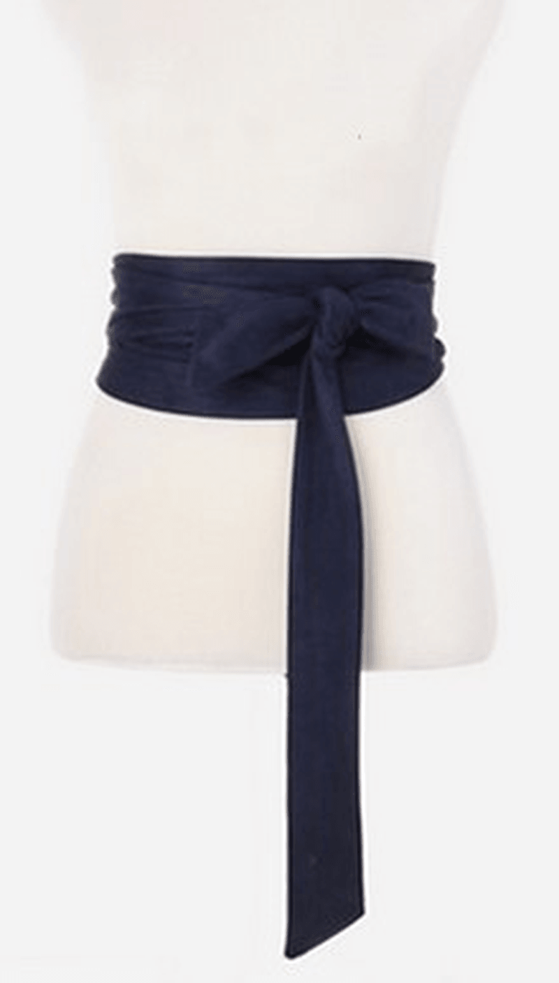 ladies wide vintage cloth belt, view 8 - MRSLM