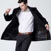men's long lapel wool coat - MRSLM