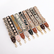 adjustable jacquard bag strap with leather, view 24 - MRSLM