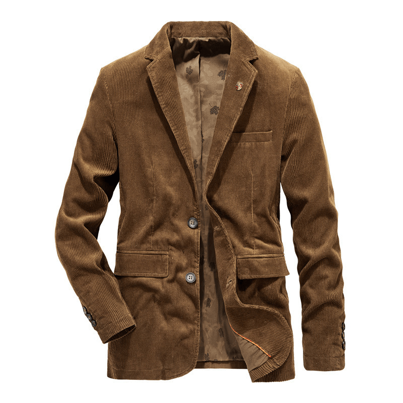 casual plain lapel blazer - MRSLM
