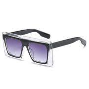 big square frame two-color sunglasses, view 3 - MRSLM