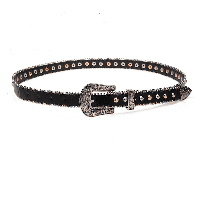 Women's metal rivet belt, view 6 - MRSLM