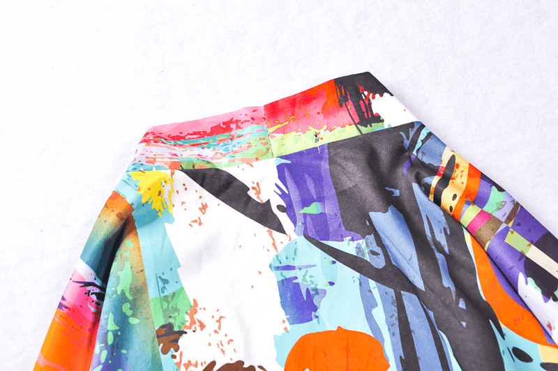 Loose kimono-style graffiti robe coat, view 6 - MRSLM