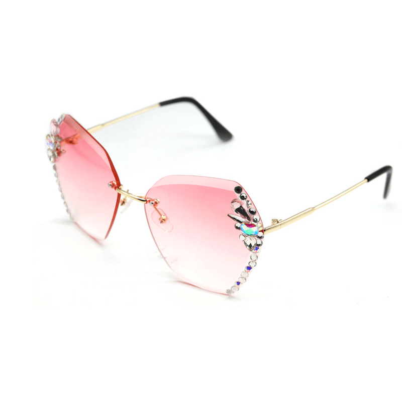 womens rhinestone frameless sunglasses - MRSLM