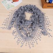 Women's lace fringed scarf, view 13 - MRSLM