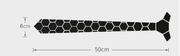 gold geometric plaid tie, view 5 - MRSLM