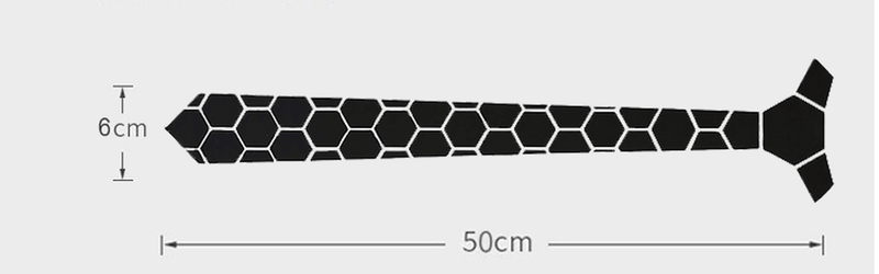 gold geometric plaid tie, view 5 - MRSLM