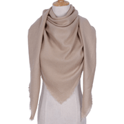 Women's solid-color triangle scarf, view 6 - MRSLM
