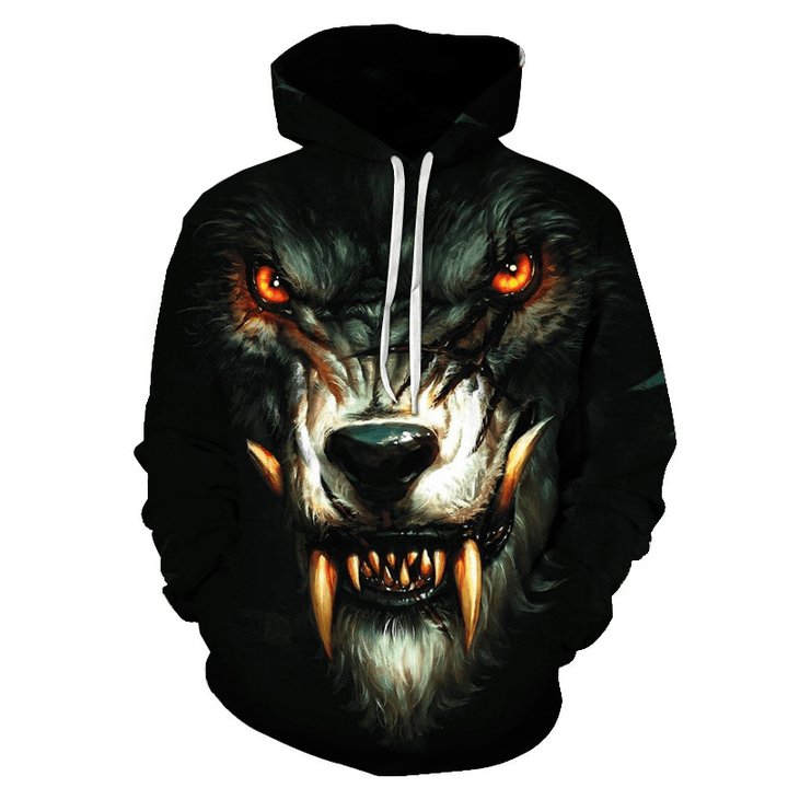 Fast Sell Foreign Trade Fox Wolf 3D Digital Printing Trend Men''S Sweater Manufacturers Direct Support to Map Customization - MRSLM