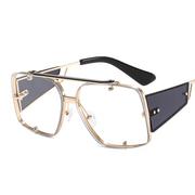 retro metal big frame sunglasses, view 7 - MRSLM