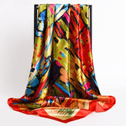 retro silk satin square scarf, view 19 - MRSLM