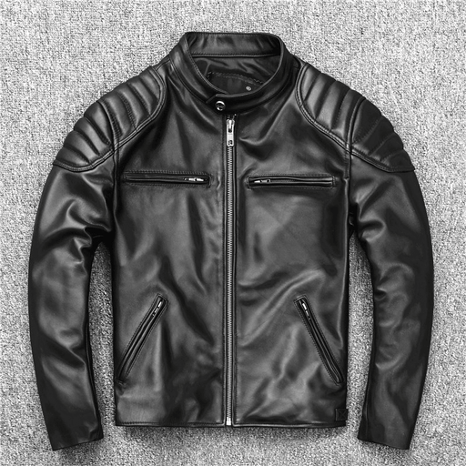 men's slim stand-collar motorcycle jacket - MRSLM