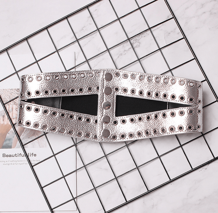 Flowing Eye Rivet Elastic Elastic Waistband Female Decoration - MRSLM