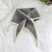 triangle knitted shawl scarf, view 9 - MRSLM