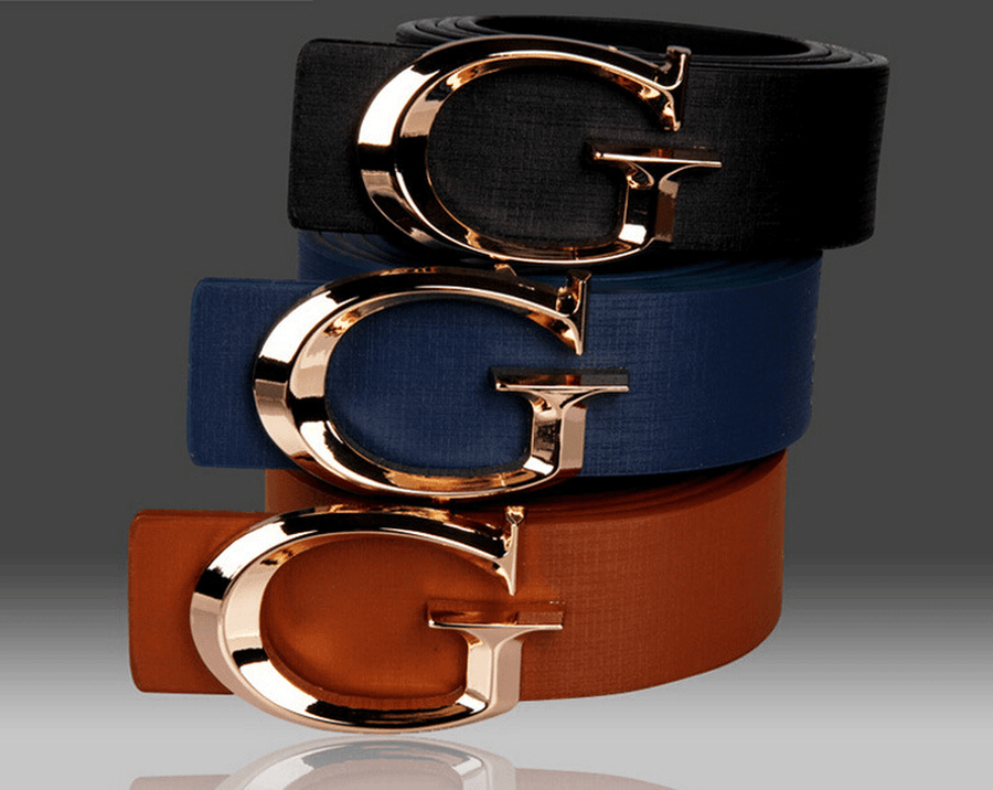 Casual Fashion Women'S Alloy Belt with Jersey Buckle - MRSLM