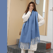 solid color windproof shawl scarf, view 7 - MRSLM