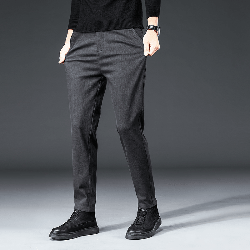 Men'S Slim Straight Autumn and Winter Men'S Casual Pants - MRSLM