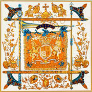 faux silk twill square scarf, view 4 - MRSLM