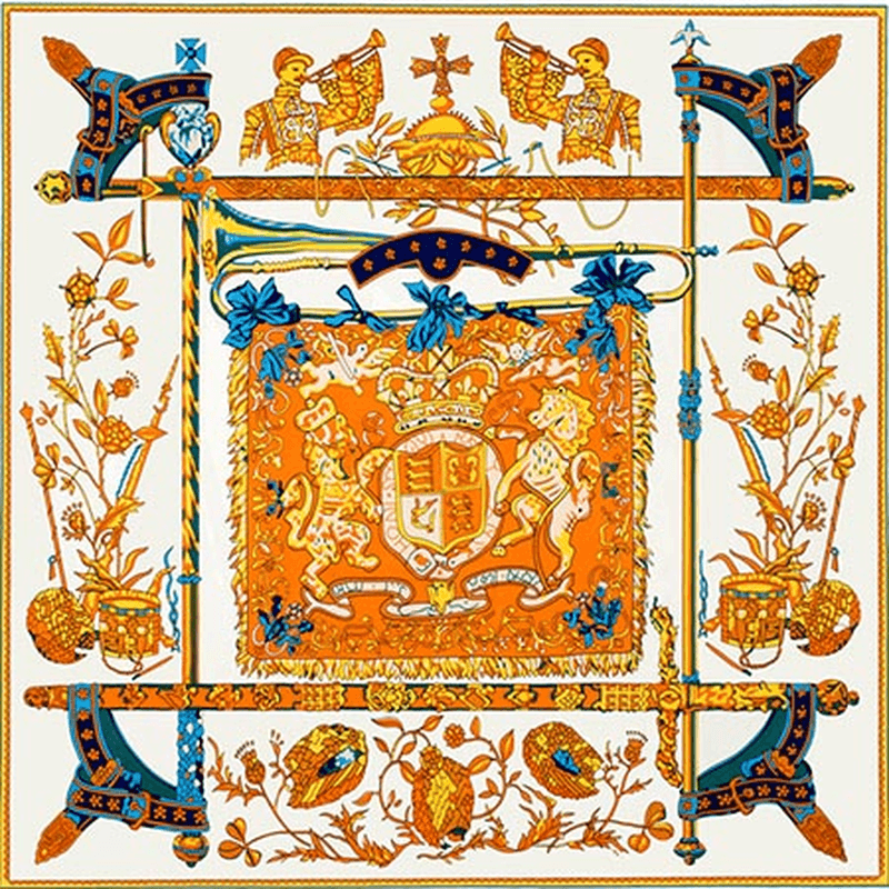 faux silk twill square scarf, view 4 - MRSLM
