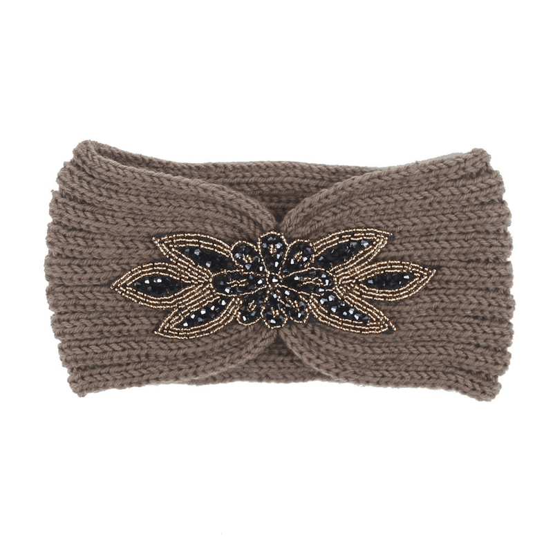knit hair band with hexagonal diamond, view 9 - MRSLM