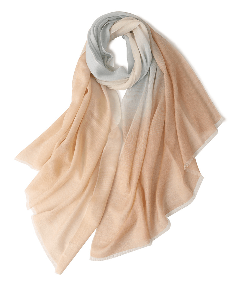 Gradient color matching long shawl, view 5 - MRSLM