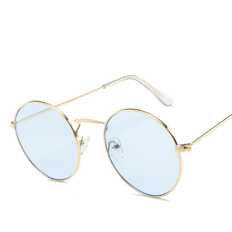 round metal frame tinted glasses, view 5 - MRSLM