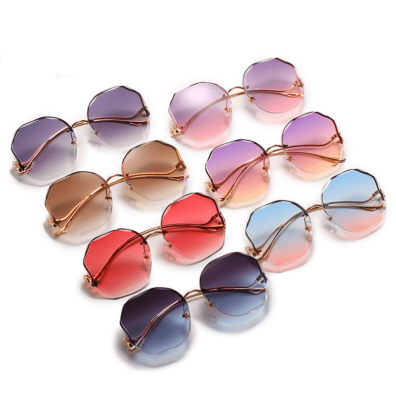 fashion round metal frame sunglasses - MRSLM