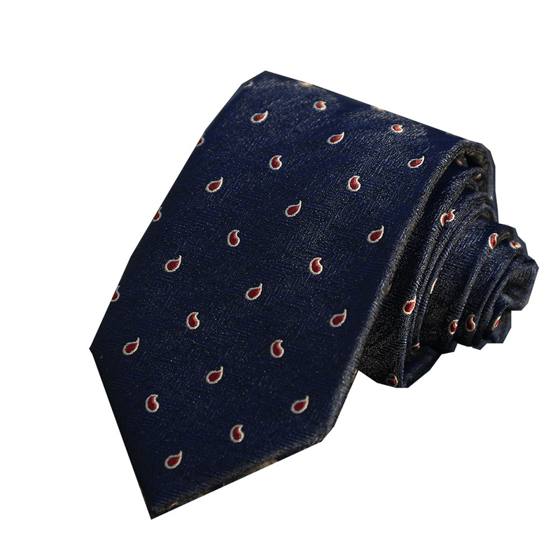 men's 7cm striped jacquard tie, view 4 - MRSLM