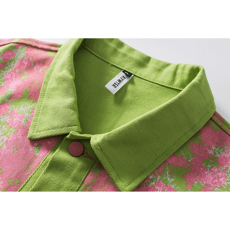 men's graffiti print spring coat, view 3 - MRSLM