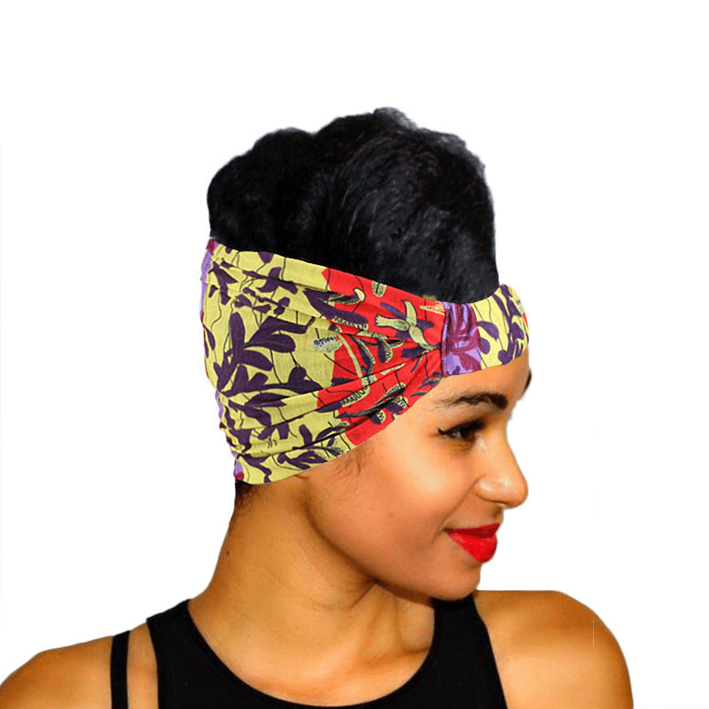 Women's wide printed headband, view 8 - MRSLM