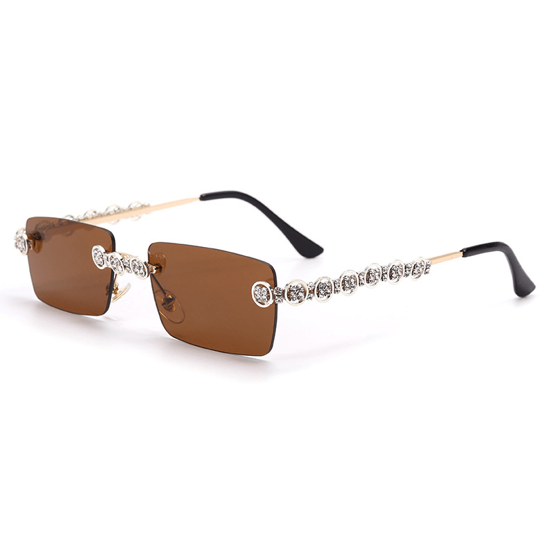 retro small square metal sunglasses, view 13 - MRSLM