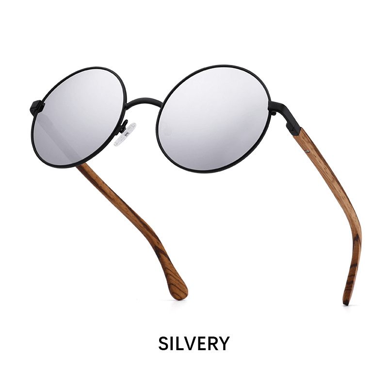 Metal retro polarized sunglasses, view 3 - MRSLM