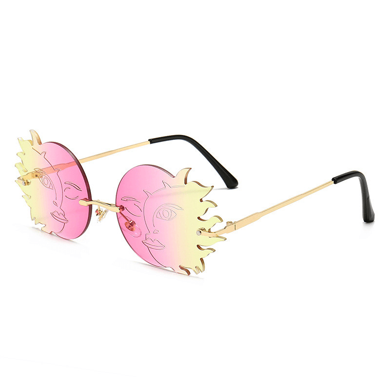 Funny polygonal moon sunglasses for women, view 4 - MRSLM