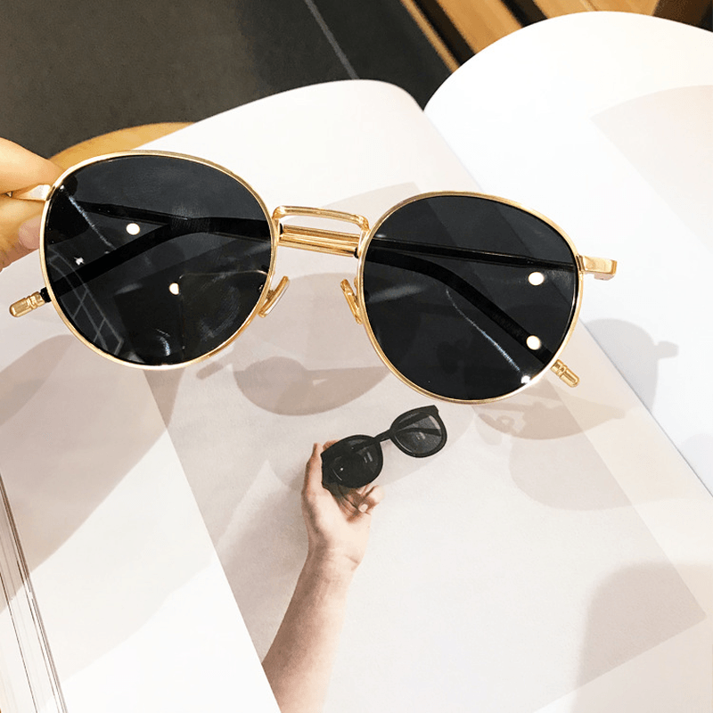 Round polarized metal sunglasses, view 4 - MRSLM