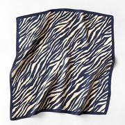 women's striped silk small square scarf, view 7 - MRSLM