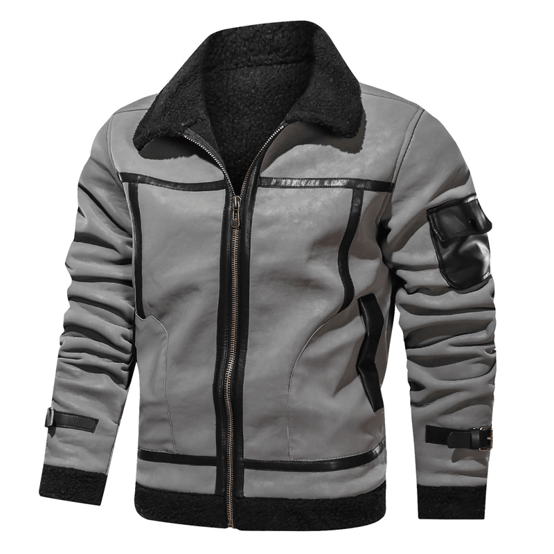 men's PU leather jacket, view 2 - MRSLM