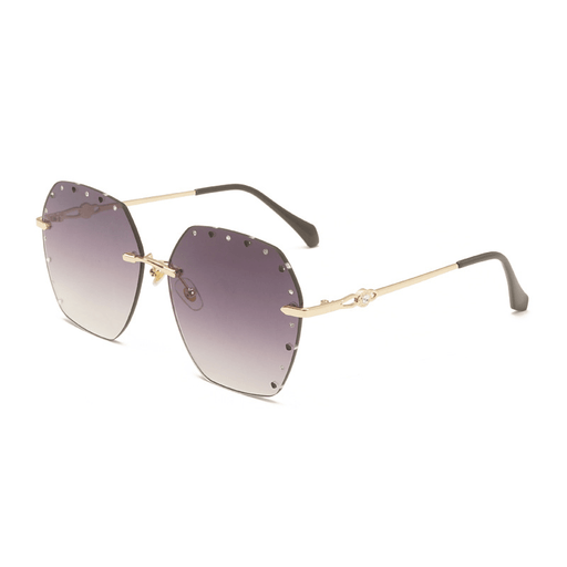 rimless metal diamond sunglasses - MRSLM
