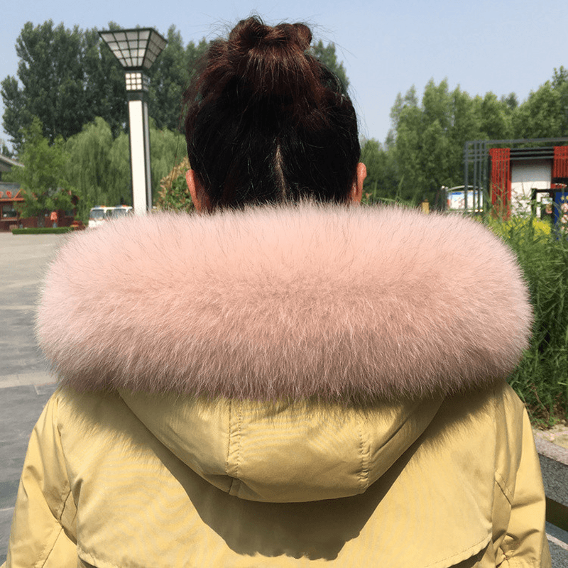 fox fur collar scarf, view 16 - MRSLM