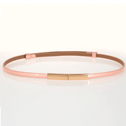 Women's thin leather belt, view 3 - MRSLM