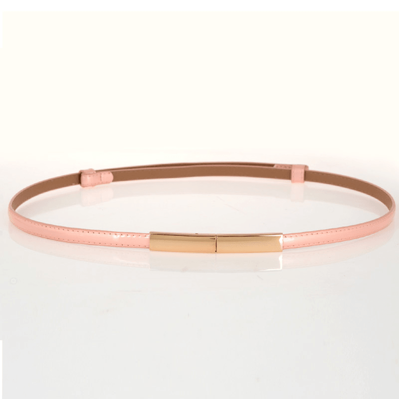 Women's thin leather belt, view 3 - MRSLM