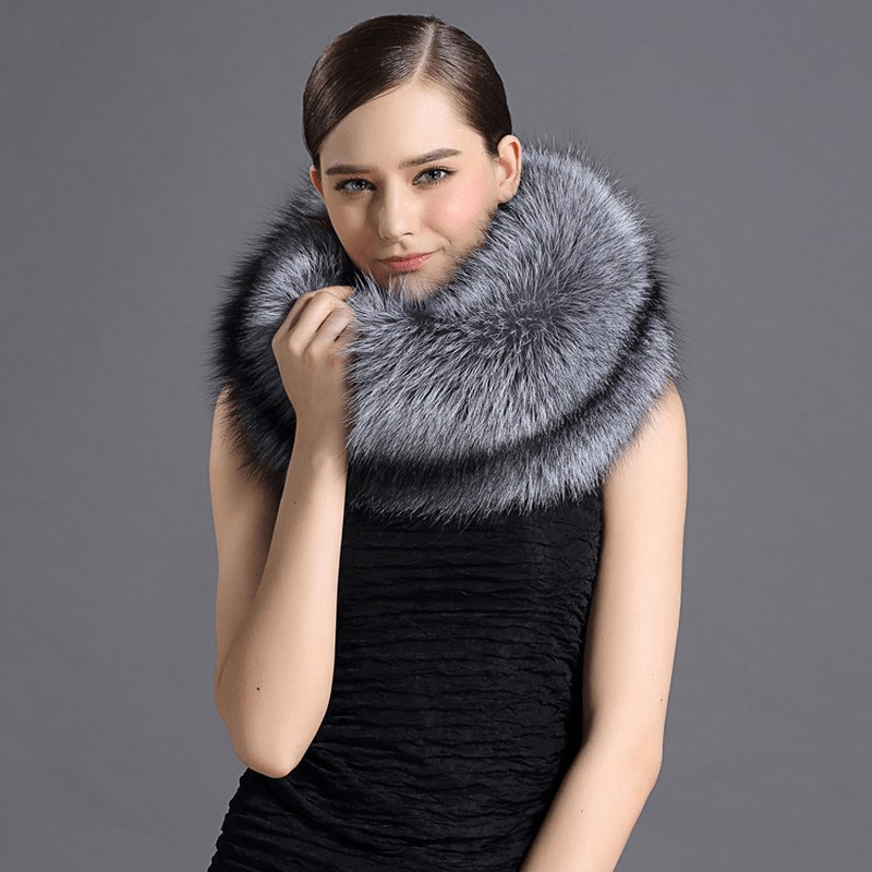 Bib Silver Fur Scarf for Men and Women - MRSLM