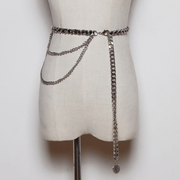 women's braided metal waist chain, view 2 - MRSLM
