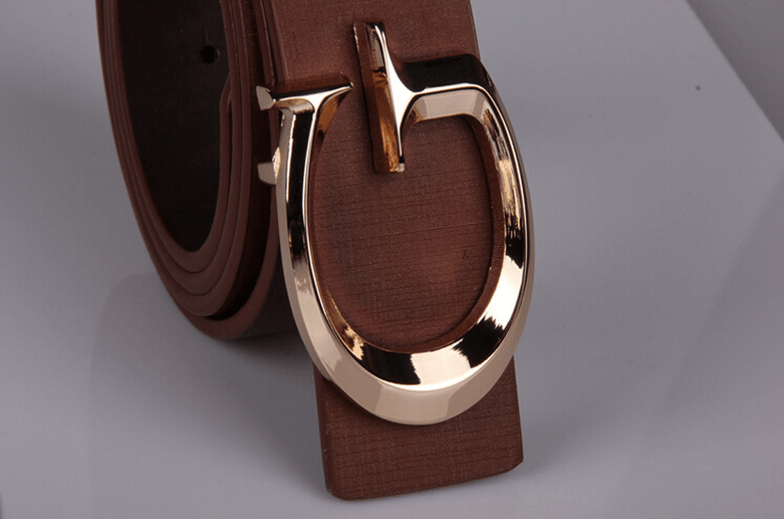 Casual Fashion Women's Alloy Belt with Jersey Buckle