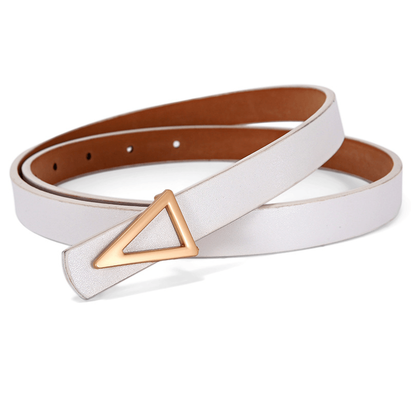 women's thin belt with alloy buckle, view 2 - MRSLM