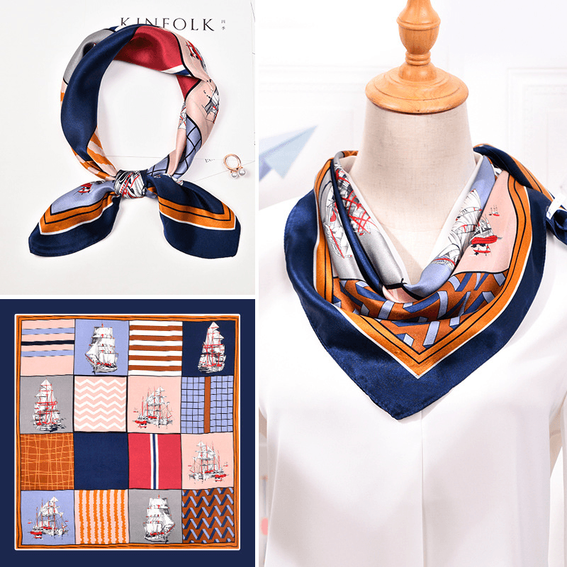 New Spring Silk Scarf Small Square Scarf Hangzhou Silk Thin Scarf - MRSLM