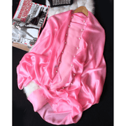 pure color satin scarf for travel and beach, view 6 - MRSLM
